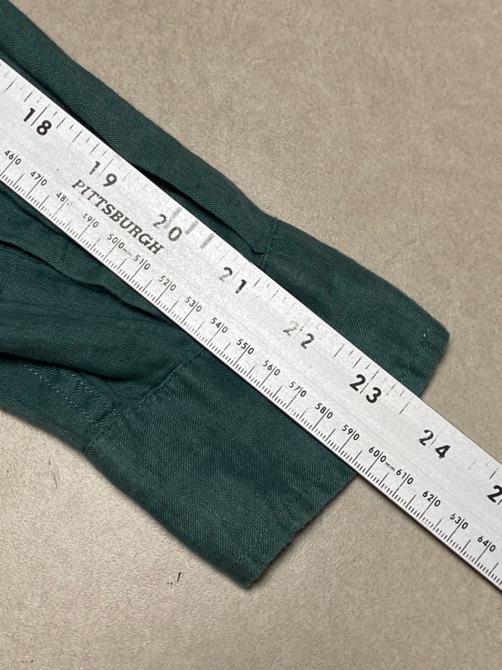 GAP Shirt Women’s Size XL Green Long Sleeve Linen Button up Blouse -FLAW - Picture 9 of 12